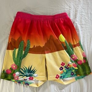 Stay Cool desert oasis mesh shorts